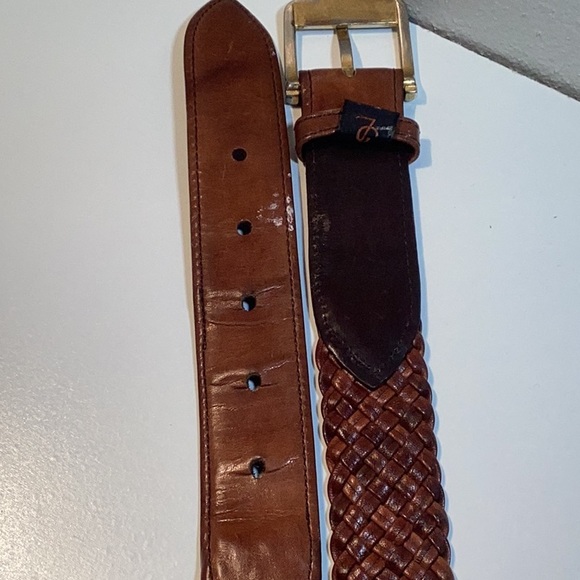 Yves Saint Laurent Leather Woven Belt Brass Buckle Some White Marks See Photo - Picture 10 of 16